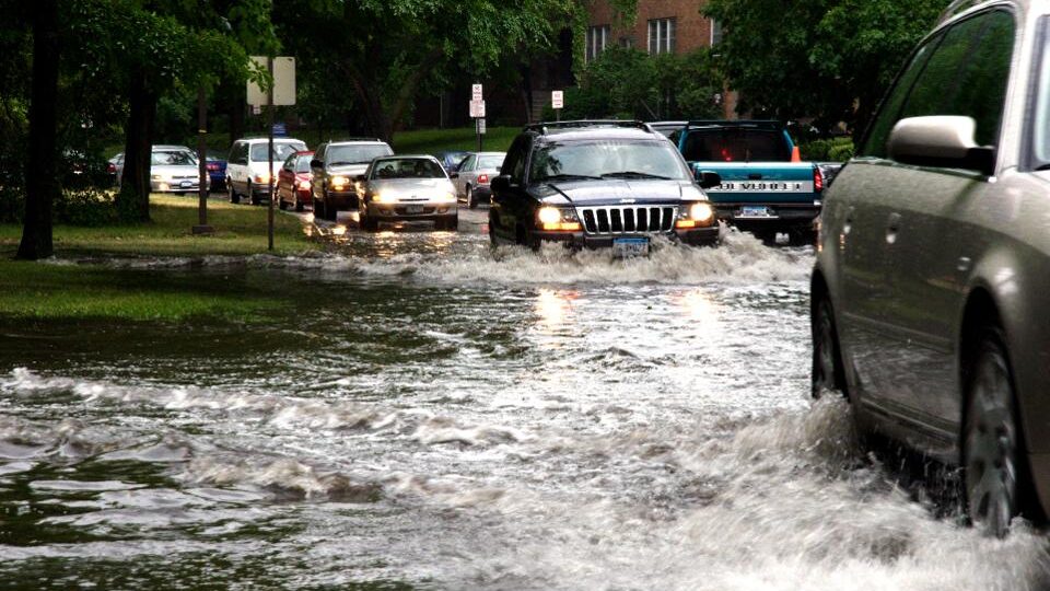 flooded junk car